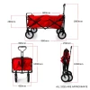 Foldable Garden Hand Cart – Heavy-Duty, Portable & Versatile Trolley (Blue Digital Camouflage)