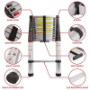 Telescopic 3.8M Aluminium DIY Foldable Extendable Builders Multi Purpose Ladder