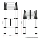 Telescopic 3.2M Aluminium DIY Foldable Extendable Builders Multi Purpose Ladder