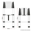 Telescopic 4.1M Aluminium DIY Foldable Extendable Builders Multi Purpose Ladder