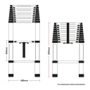Telescopic 4.4M Aluminium DIY Foldable Extendable Builders Multi Purpose Ladder