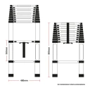 Telescopic 5.2M Aluminium DIY Foldable Extendable Builders Multi Purpose Ladder