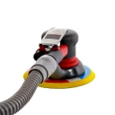 ParkerBrand 6" Dual Action Air Sander – Low Vibration Pneumatic Sander with Dust Bag