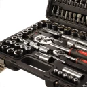108 Piece 1/4" & 1/2" DR Socket Set, Torx & Torque Wrench