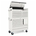 41" Cloud Dancer White 14 Drawer Roller Tool Cabinet Heavy Duty Mobile Tool Chest