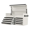 PPCC-41-PC-T - 41" Black Tool Chest Top Cabinet - Powder Coated Steel Workshop Storage