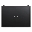 Steel Wall Cabinet – Double Door – Black Powder Coated – 800 x 200 x 600mm