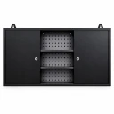 Large Steel Wall Cabinet – Black Powder Coated – 1200 x 200 x 600mm