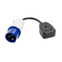 Fly Lead Caravan Socket Converter 16 Amp to 13 Amp