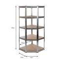 Galvanised Garage Corner Shelving Unit (175KG) - Boltless