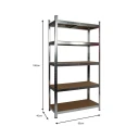 3 x Galvanised Garage Shelving Unit (175KG) - Boltless