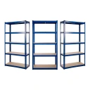3 x Powder Coated Garage Shelving Unit (175KG) - Boltless