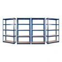 4 x Powder Coated Garage Shelving Unit (175KG) - Boltless