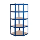 Powder Coated Garage Corner Shelving Unit (175KG) - Boltless