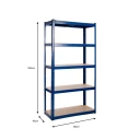 Powder Coated Garage Shelving Corner Unit 3 Pack (175KG) - Boltless