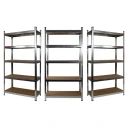 3 x Galvanised Garage Shelving Unit (265KG) - Boltless