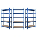 3 x Powder Coated Garage Shelving Unit (265KG) - Boltless