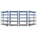 4 x Powder Coated Garage Shelving Unit (265KG) - Boltless