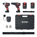 18V Cordless Drill & Impact Driver Twin Set – 3.0Ah & 1.3Ah Batteries, 260Nm Torque, Case & Fast Charger