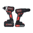 18V Cordless Drill & Impact Driver Twin Set – 3.0Ah & 1.3Ah Batteries, 260Nm Torque, Case & Fast Charger