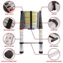 Telescopic 4.1M Aluminium DIY Foldable Extendable Builders Multi Purpose Ladder