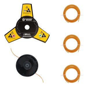 ParkerBrand Brush Cutter - Trimmer Cutting Pack - Blade, Spool & Trimming Wires