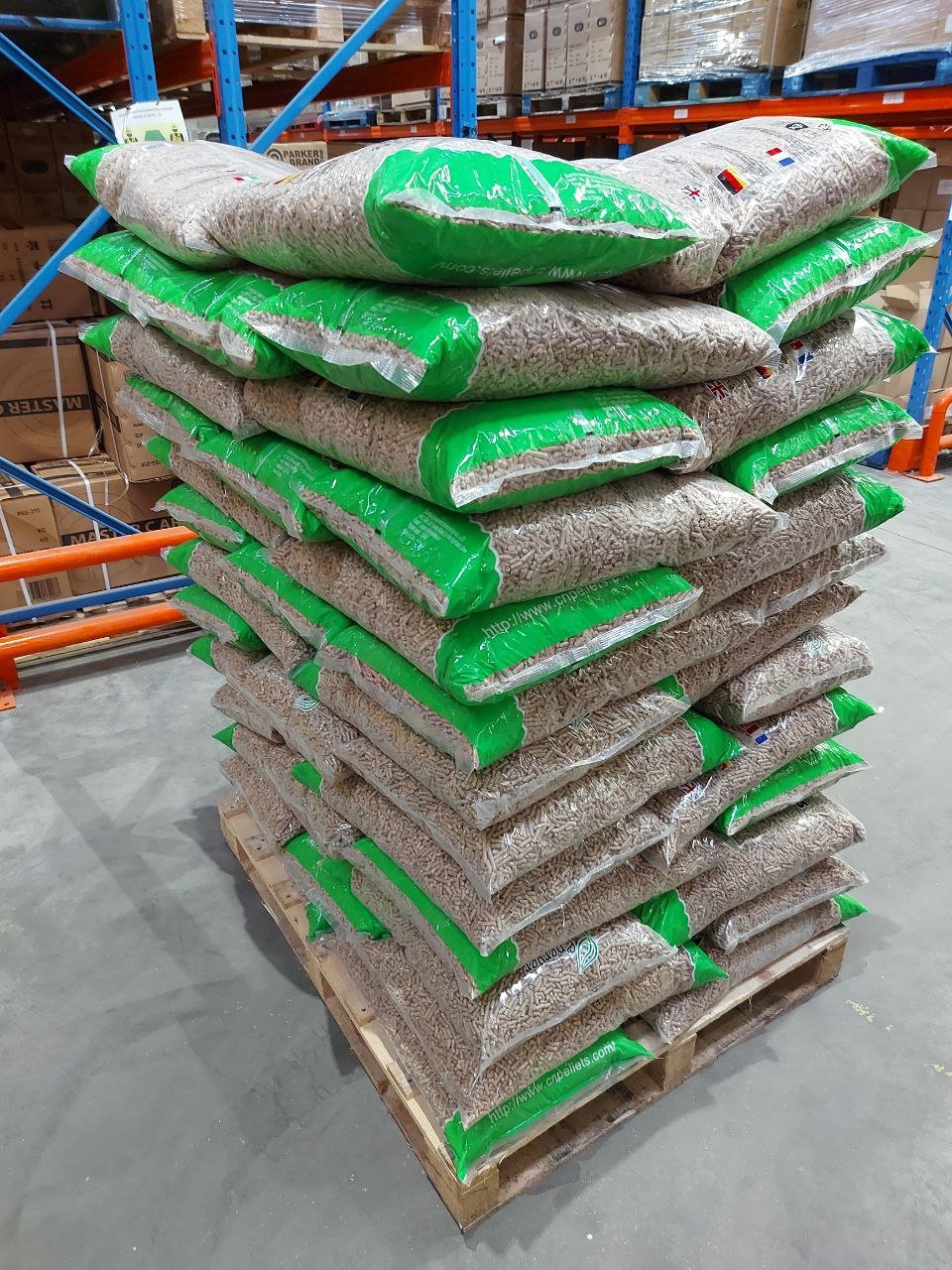 Full Pallet of ENPlus A1 Pellets for Biomass / Pizza Ovens (975KG) |  ParkerBrand
